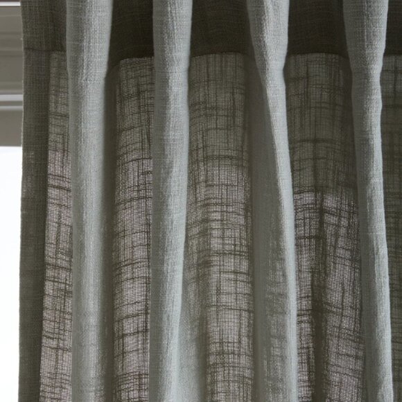 NWOT QUINCE 48x108 Cotton Sheer Curtain Set (Set of 2) Grey 5⭐Customer Reviews - Picture 2 of 9